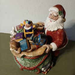 2004 Fitz & Floyd Old Fashioned Xmas Cookie Jar