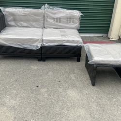 New 3pc Outdoor Patio Furniture Set Sunbrella