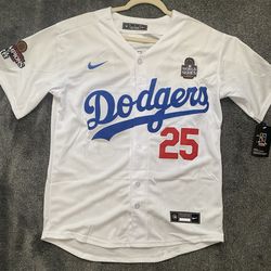 $45 White Edwin  Diaz Los Angeles dodgers new 2025 World Series patch stitched jersey Have Ohtani, Edman, Blank, Teo, Rojas, And Kershaw and muncy