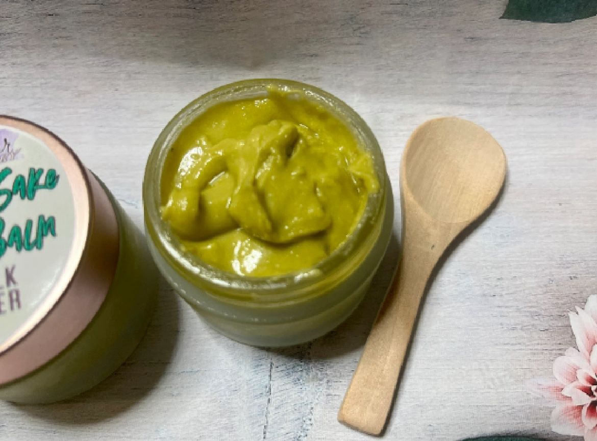 Green Tea & Sake Cleansing Balm-to-Milk w/White Tea, Rice Protein, Clay - Acne, Aging, Moisturizing Cleanser