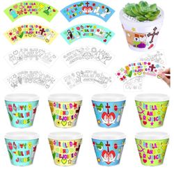 24 Set Bible Verse Flower Pot Craft For Kids