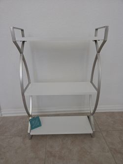 Brand New White display shelf- sit or hang