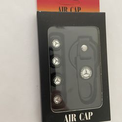 4 ~ Mercedes Black Air Valve Caps 