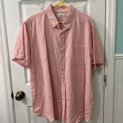 Sonoma Vacation Pink Business Casual Button Down Shirt