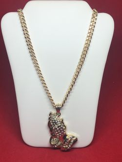 Gold plated chain charm set