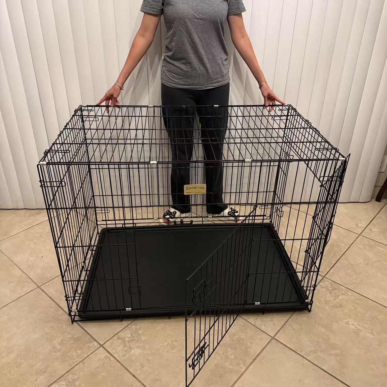 NEW Large Foldable Pet Cage Dog Crate 42” Steel Cage