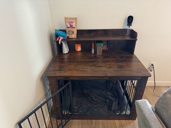 Wooden Dog Crate Furniture with Shelf