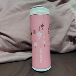 OFFICIAL AUTHENTIC STARBUCKS JAPAN CHERRY BLOSSOM 2009 EXTREMELY RARE 12OZ THERMOS MUG! 