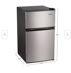 Vissani Compact Mini Fridge with Top Freezer
