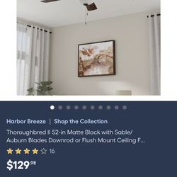 2 Harbor Breeze Indoor Ceiling Fan with Light