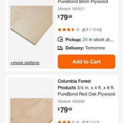Tengo  birch plywood20 hojas de 4x8$ 60 cada una