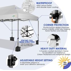 10x20 Heavy Duty Pop up Canopy Tent with 6 sidewalls Easy Up Commercial Outdoor Canopy Wedding Party Tents for Parties All Season Wind & Waterproof Ga
