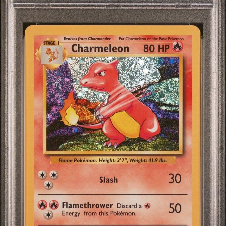Pokemon Card Charmeleon #002 Holo Foil PSA 10 Graded Vintage Oldschool Pose