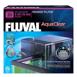 Fluval AquaClear Aquarium Power Filter, Model 20