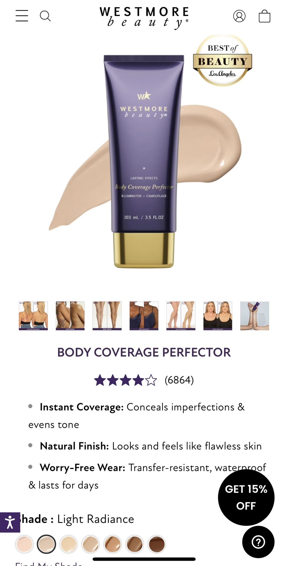 Westmore Beauty Body Coverage Perfector