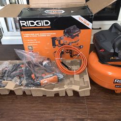 New RIDGID Air Compressor w/ 3 Tool Combo kit