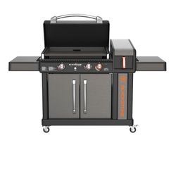 28” Culinary Gabinet Griddle With Air Fryer 2 -Burner Liquid Propane Flat Top Grill 