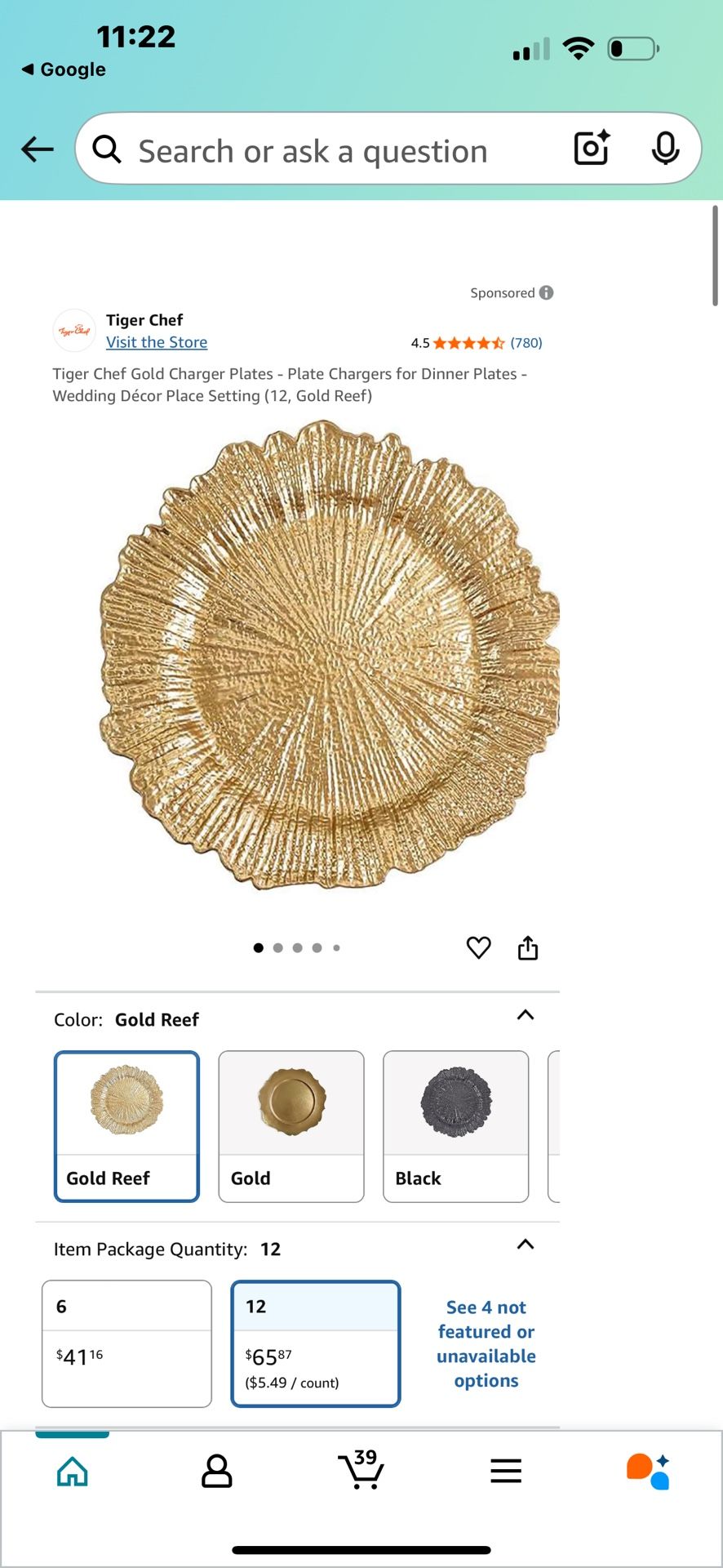 Charger Plates