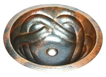 Copper sink 17”