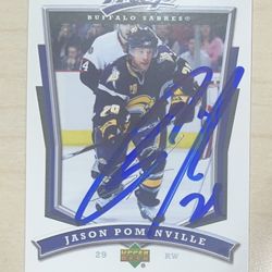 Jason Pominville Signed Hockey Card – Buffalo Sabres