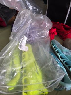 Slightly new and used sneakers
