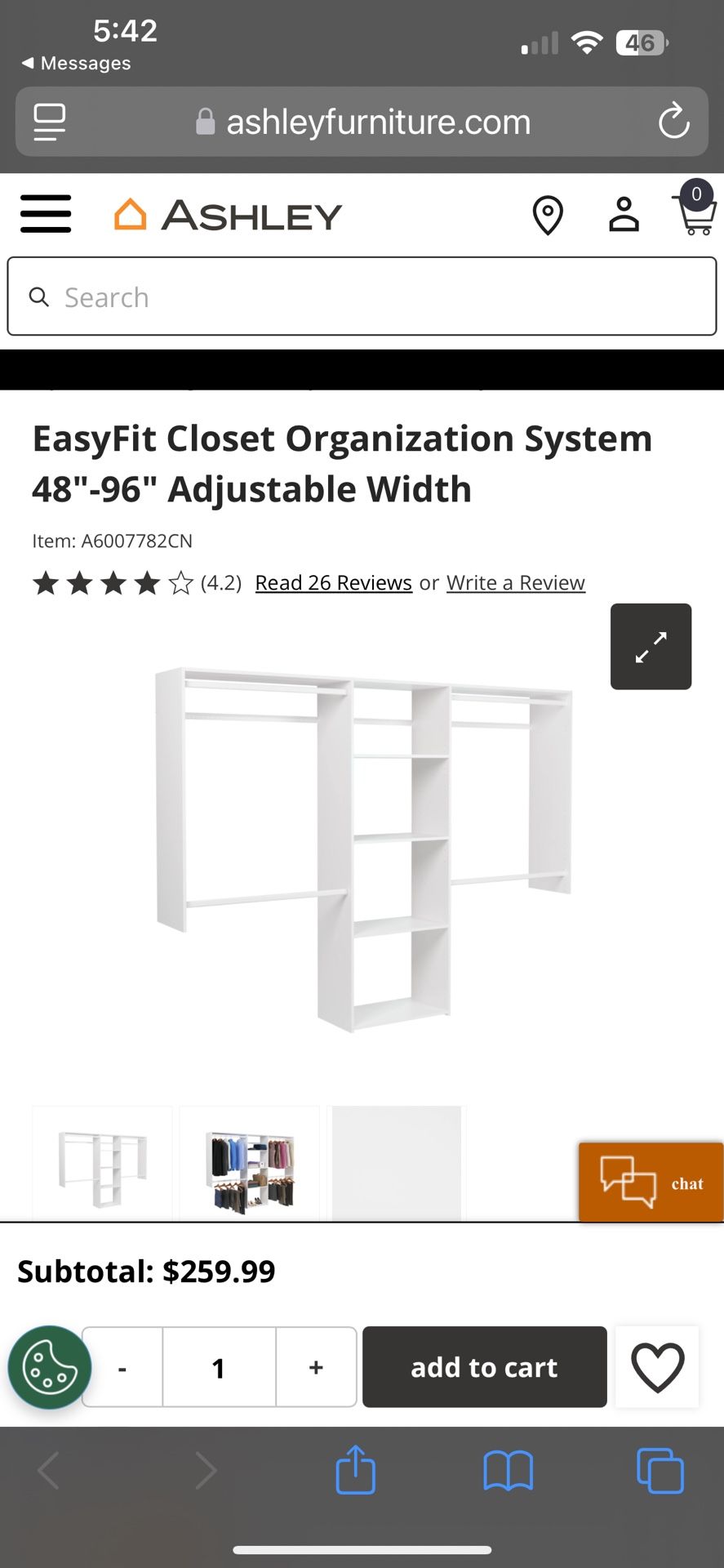 New In box Closet Organizer