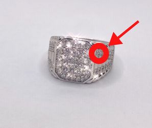 Moissanite Diamond Size 11 Men’s Ring.