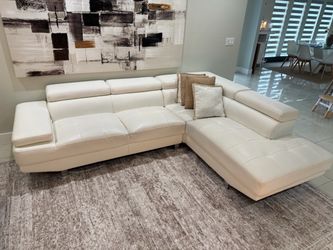 Title: White Sectional Sofa – Great Condition.