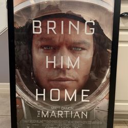 Framed "The Martian" Movie Poster - Matt Damon