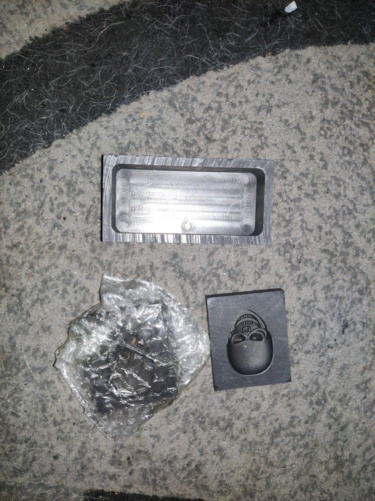 Two Skeleton Graphite Molds And A 4"X2" Ingot Mold