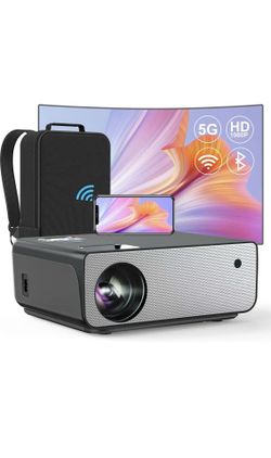 5G WiFi Bluetooth Projector, 4K-Supported Native 1080P Projector, 450 ANSI LM 13000lm Outdoor Movie Projector, ±50° 4D/4P Keystone Correction, 50% Zoo