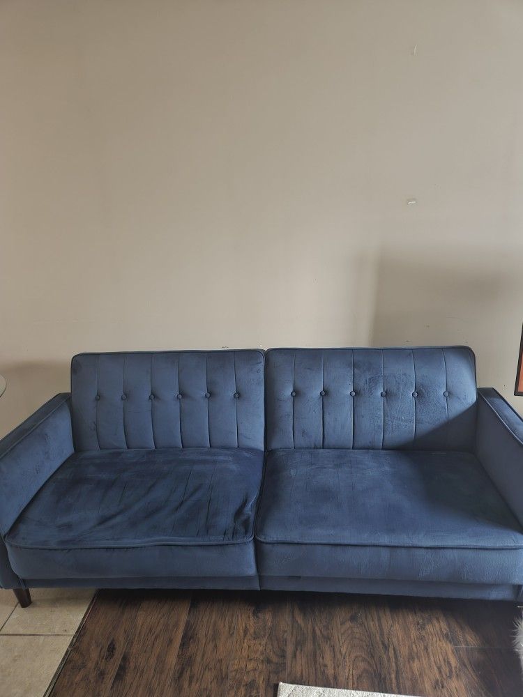 Discounted Navy Blue Futon (Still Available As Of 7/6)