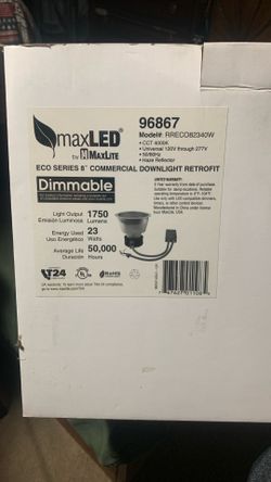 MaxLite Eco Series 8’’ Commercial Downlight Retrofit