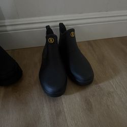 Black Ankle Length Rain Boots 