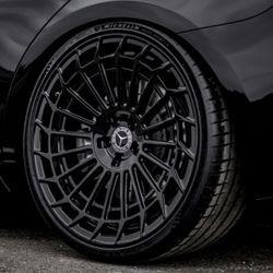 22” AG Style Gloss Black Wheels fit Mercedes EQS 450 EQS580 AMG Sedan With Tires 