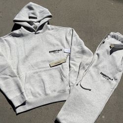 Light oak essential hoodie and sweat pants