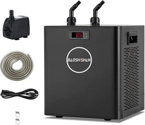 BAOSHISHAN 79gal Aquarium Chiller, 1/3 HP Axolotl Cooler, Special Quiet Design Refrigeration Compressor for hydroponics, Coral Reef, Fresh & Salt Tank