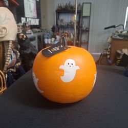 Hyde & Eek! Boutique Ghost Decorative Foam Pumpkin With Original Tag