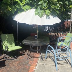 Backyard table and chairs
