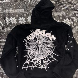 Black and White sp5der hoodie 
