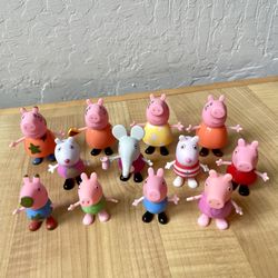 Peppa Pig Poseable Figure Lot Of 12 Figures