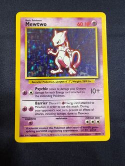 Mewtwo 10/102 - Holo Rare - Pokémon Base Set Unlimited (1999) - LP