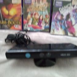 Xbox 360 Kinect With 3 Games