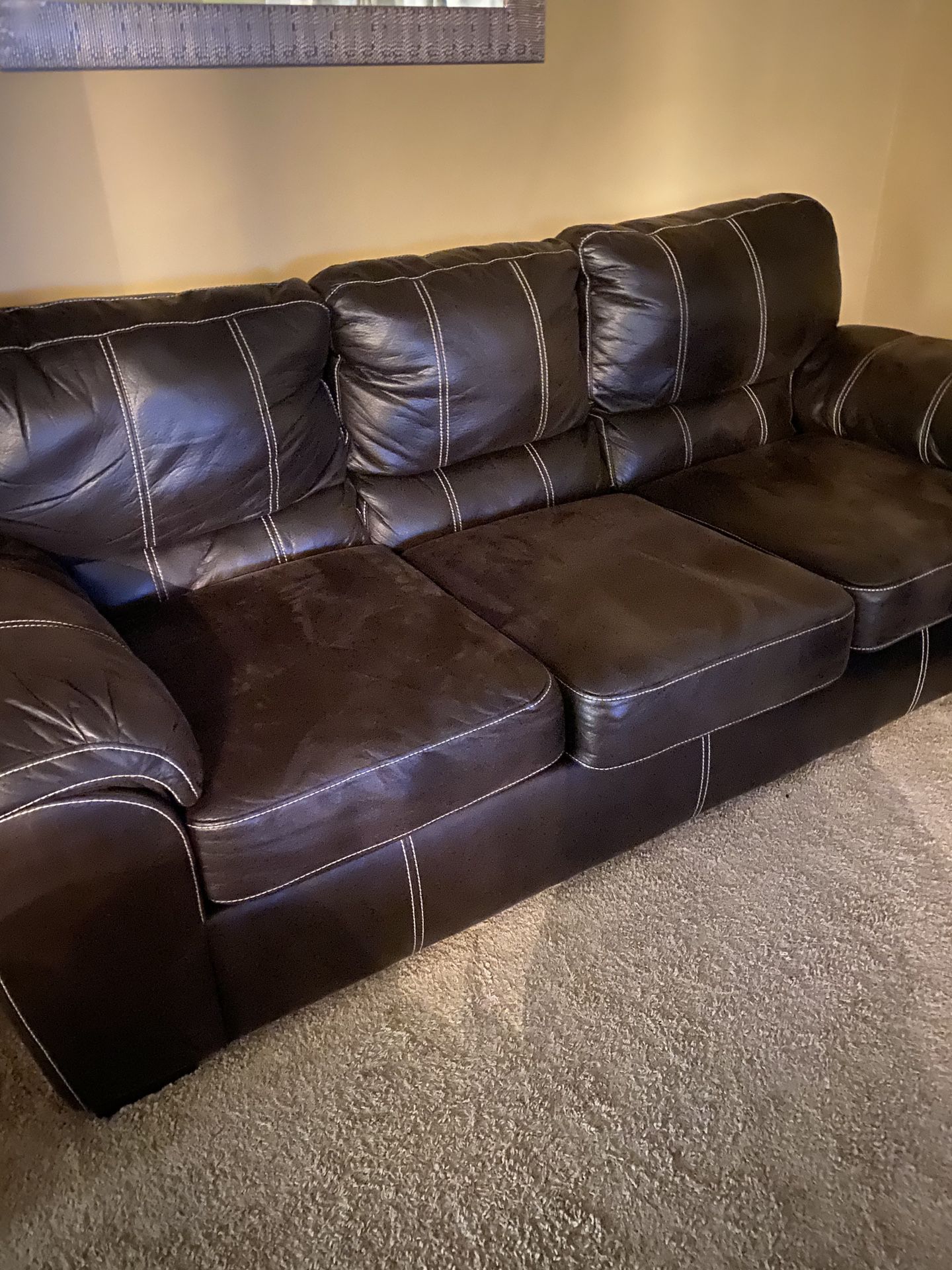 4 pcs Soft Leather Living room Set
