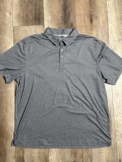 Travis Mathew Polo Shirt Mens XXXL Gray Pima Cotton Blend 