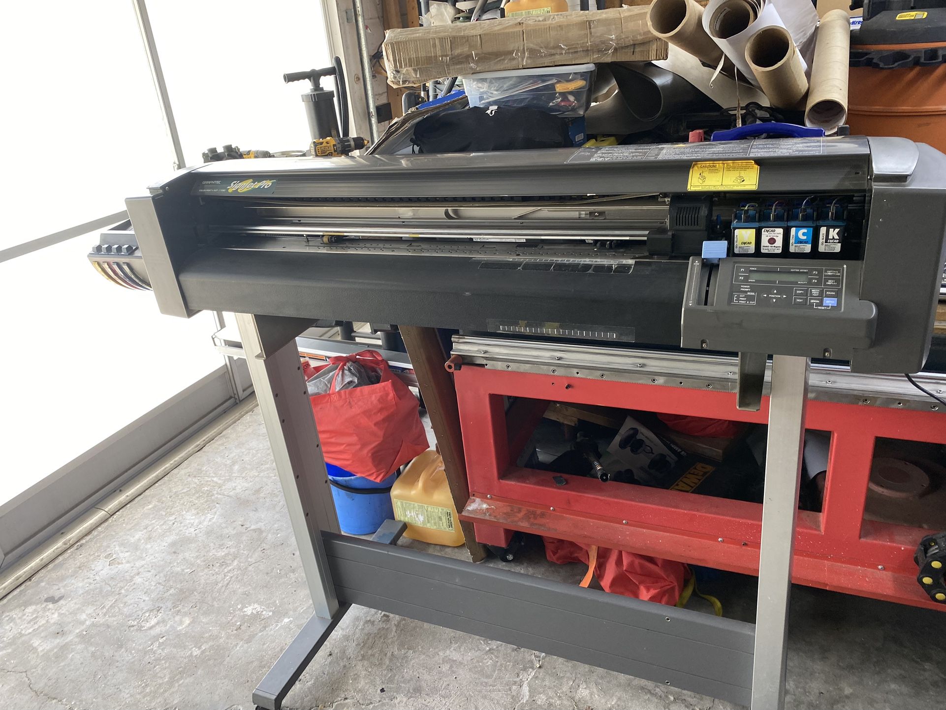 Free Graphtec Signjet Pro Color Print & Cut JX1060 For Parts Belt Broke Turns On