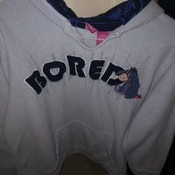 Eeyore Bored Ladies Fleece Pullover 1x