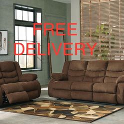 New Ashley Reclining Sofa And Loveseat 