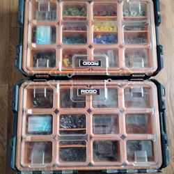 Ridgid Parts Containers with supplies