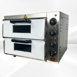 Electric 3000w Pizza Oven Double Deck Bakery 220V PS-2PT